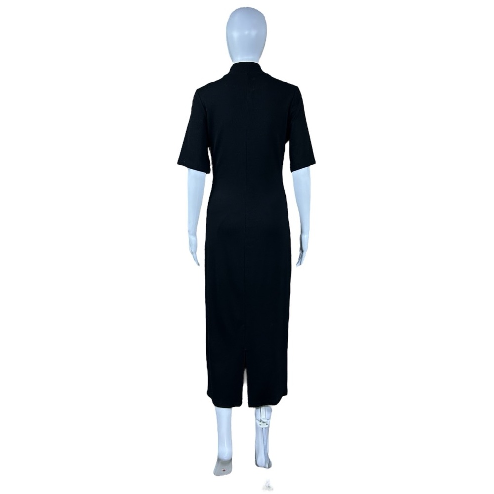 Marine Layer Lexi Rib Mock Neck Midi Dress Size LARGE Preppy QuietLuxury - Picture 10 of 16